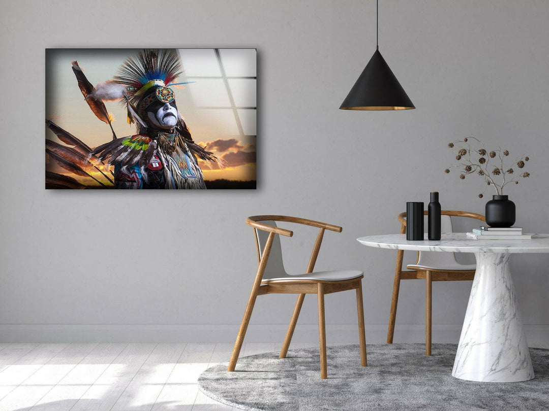 Native American Abstract Tempered Glass Wall Art - MyPhotoStation