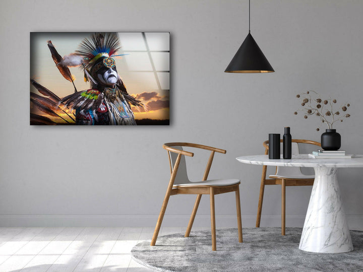 Native American Abstract Tempered Glass Wall Art - MyPhotoStation