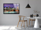 New York River Tempered Glass Wall Art