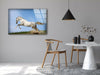 White Horse Tempered Glass Wall Art