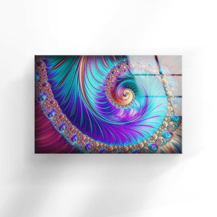 Vivid Abstract Fractal Modern Glass Wall Art for Your Home artdesigna glass wall art