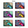Blue Golden Abstract Tempered Glass Wall Art