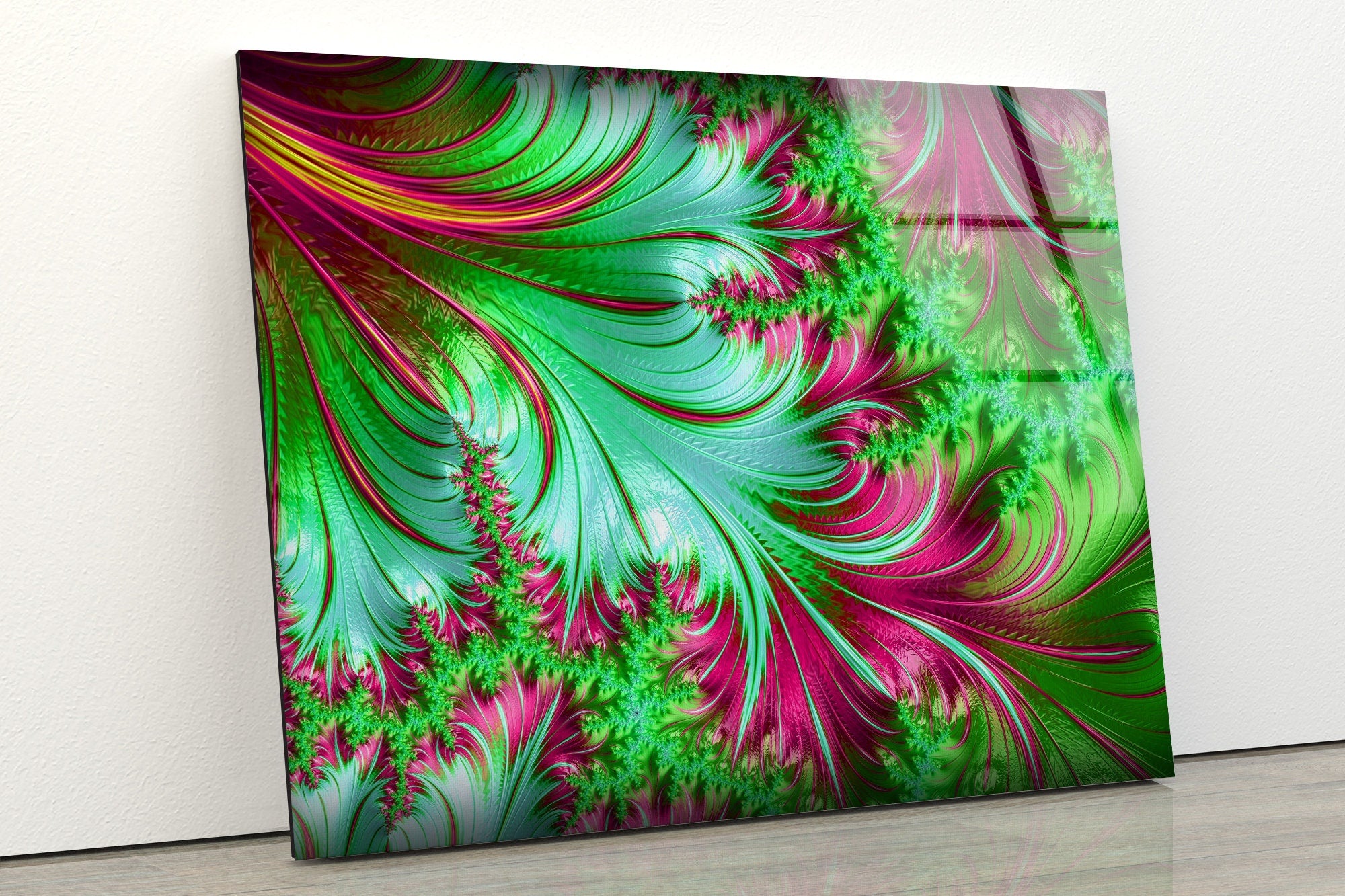 Vivid Colors Abstract Tempered Glass Wall Art