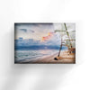 Tropical Beach Palm Tree Tempered Glass Wall Art
