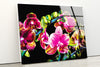 Orchid Flower Purple Tempered Glass Wall Art