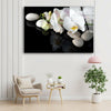 White Orchid Flower Tempered Glass Wall Art