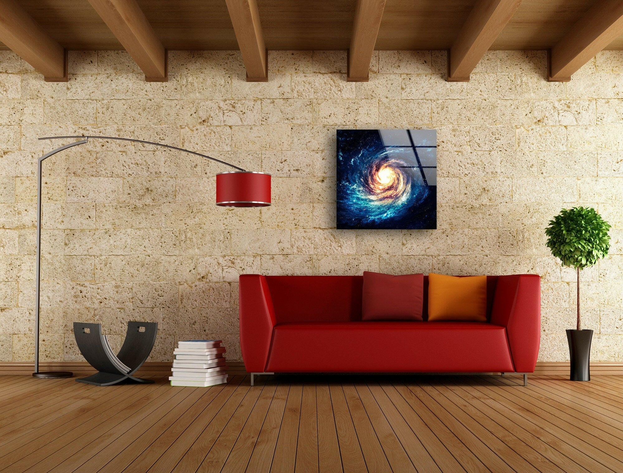 Black Hole Tempered Glass Wall Art