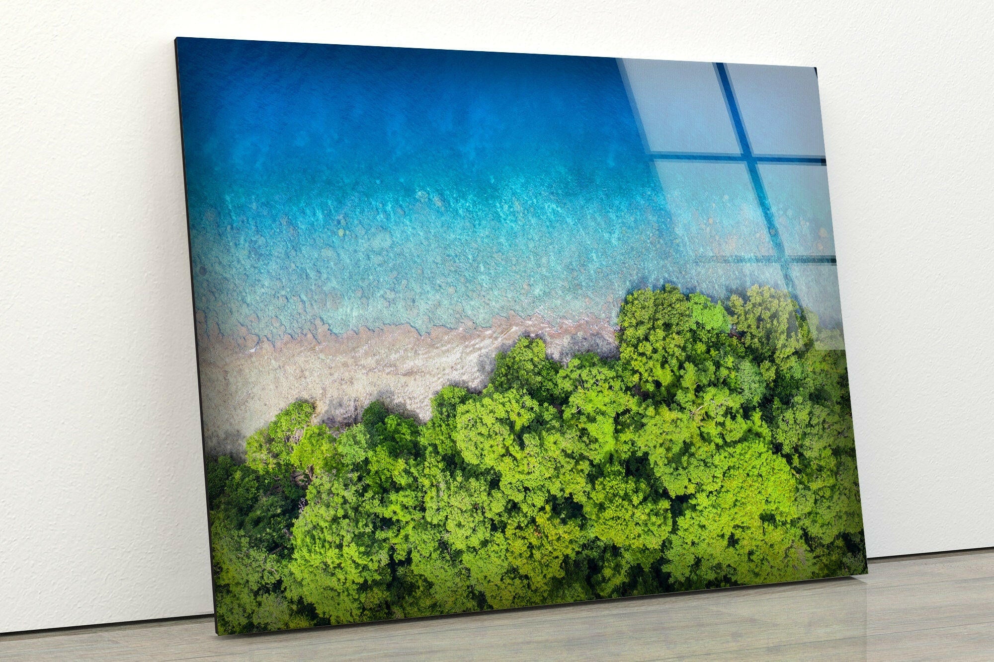 Tropical Islands Nature Tempered Glass Wall Art