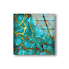 Green Gold Marble Decor Tempered Glass Wall Art