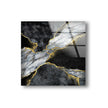Black Gold Marble Wall Decor Tempered Glass Wall Art