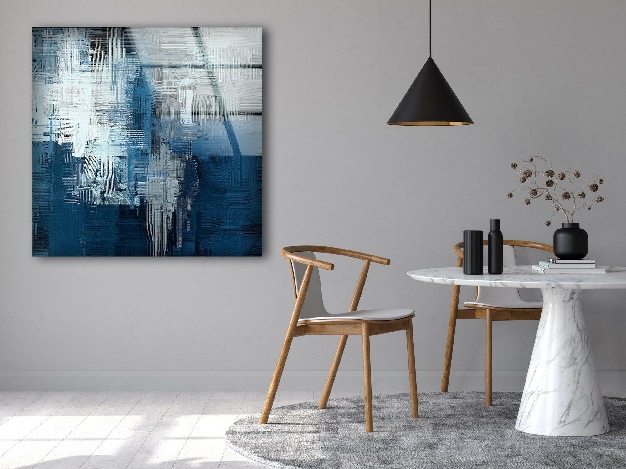 Abstract Contemporary Modern Tempered Glass Wall Art