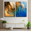 Modern Decorative Abstract Tempered Glass Wall Art