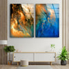 Modern Decorative Abstract Tempered Glass Wall Art