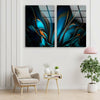 Set of Dark Abstract Tempered Glass Wall Art