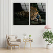 Set of Leopard Tempered Glass Wall Art