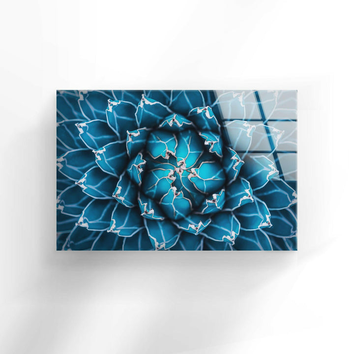 Blue Flower Tempered Glass Wall Art - MyPhotoStation