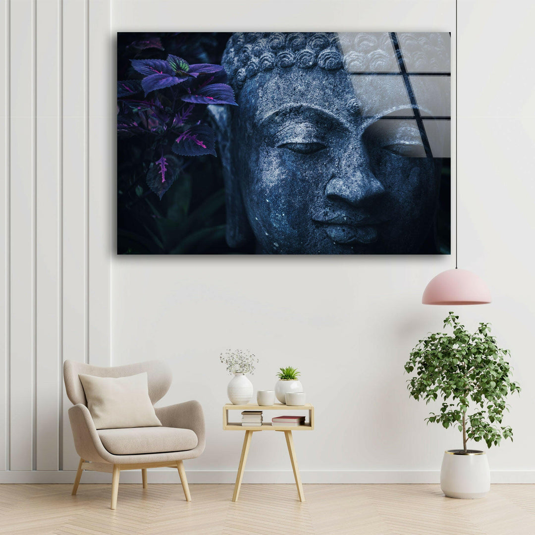 Blue Buddha Statue Glass Pictures for Your Home