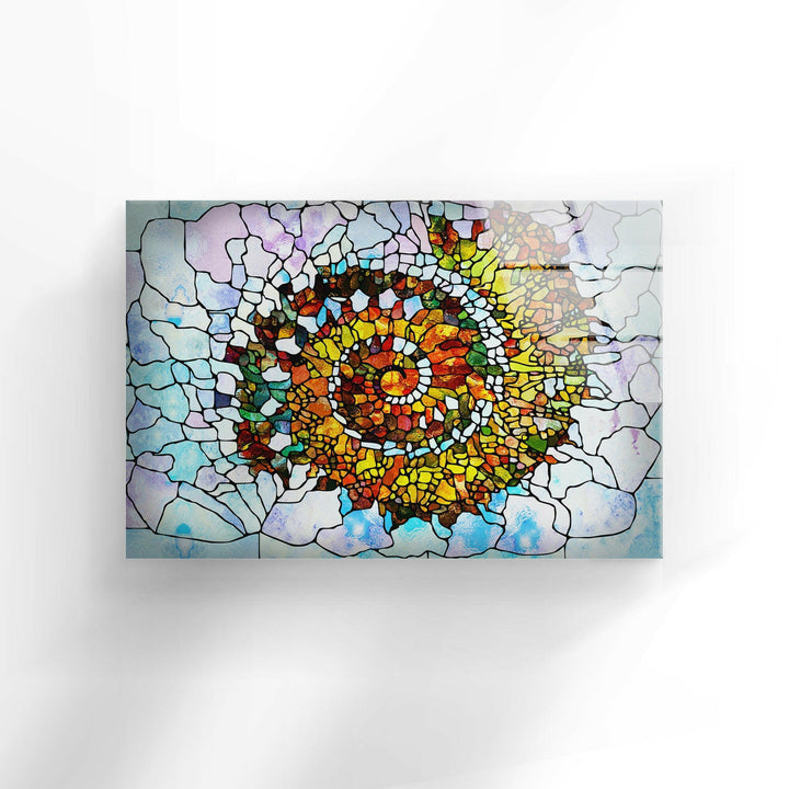 Stained Colorful Textures Glass Wall Art glass photo prints, glass picture prints