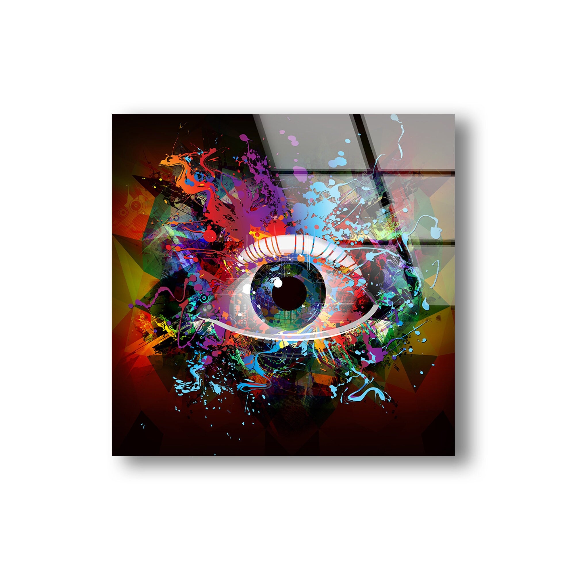 The Eye Abstract Tempered Glass Wall Art