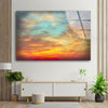Sunset Sky Tempered Glass Wall Art