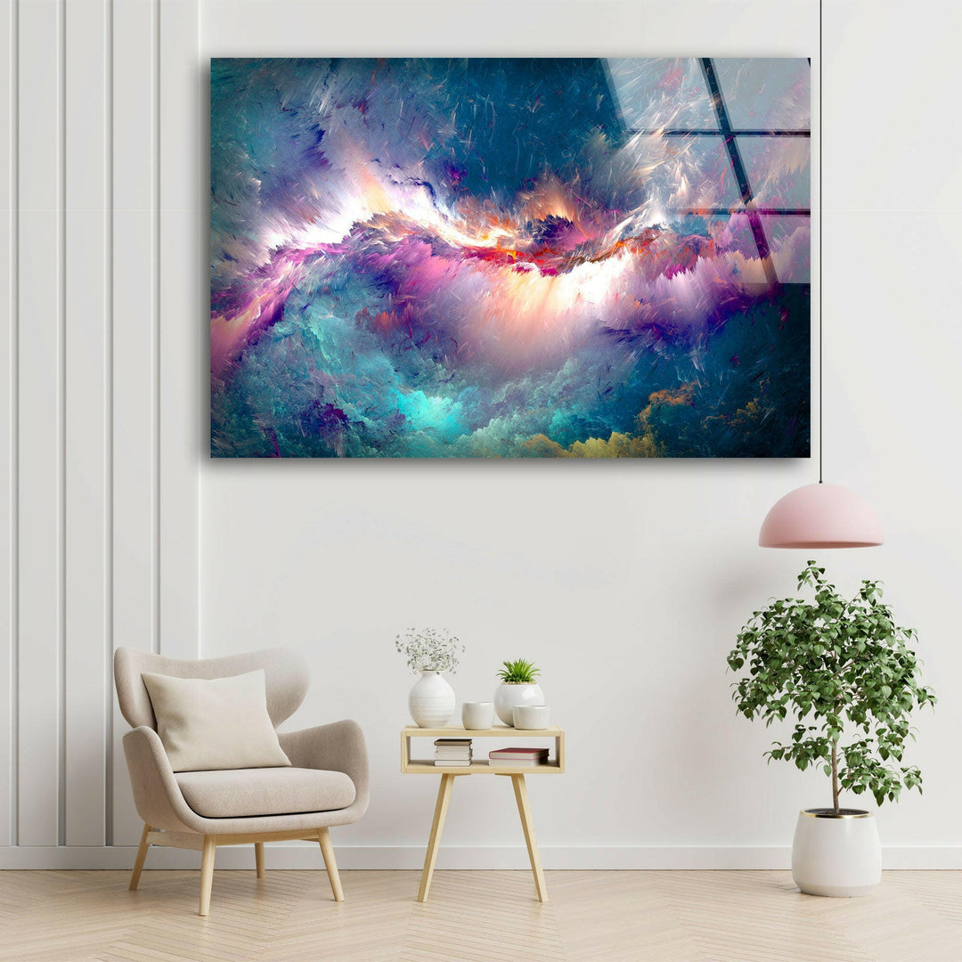 Abstract Alcohol ink Tempered Glass Wall Art - MyPhotoStation