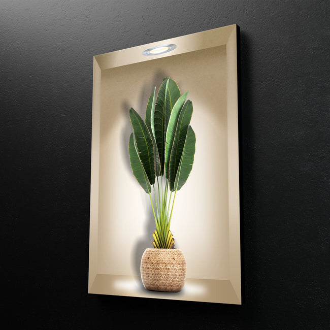 3D Botanical Herb Tempered Glass Wall Art