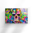 Colorful Skull Tempered Glass Wall Art