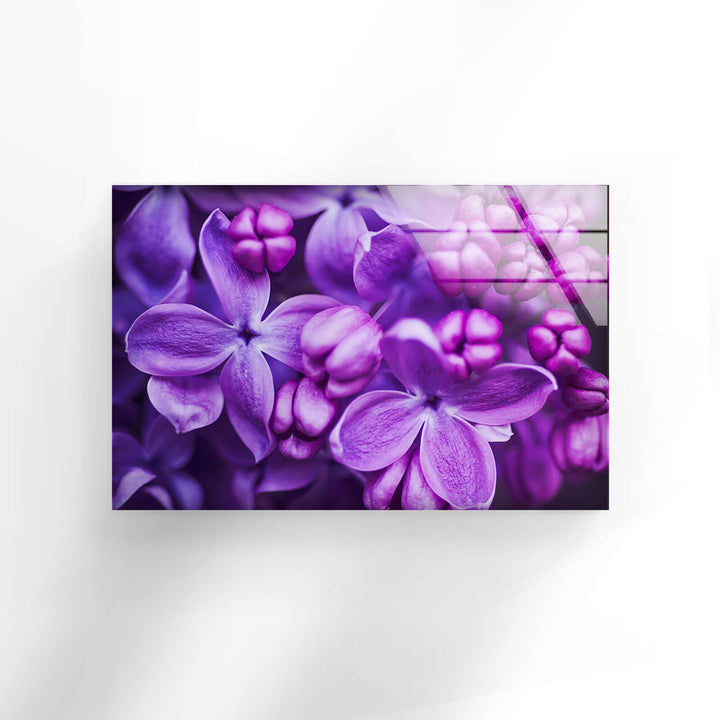 Purple Lilac Glass Wall Art, stained glass wall art, stained glass wall decor