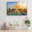 Taj Mahal in India Tempered Glass Wall Art