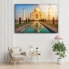 Taj Mahal in India Tempered Glass Wall Art