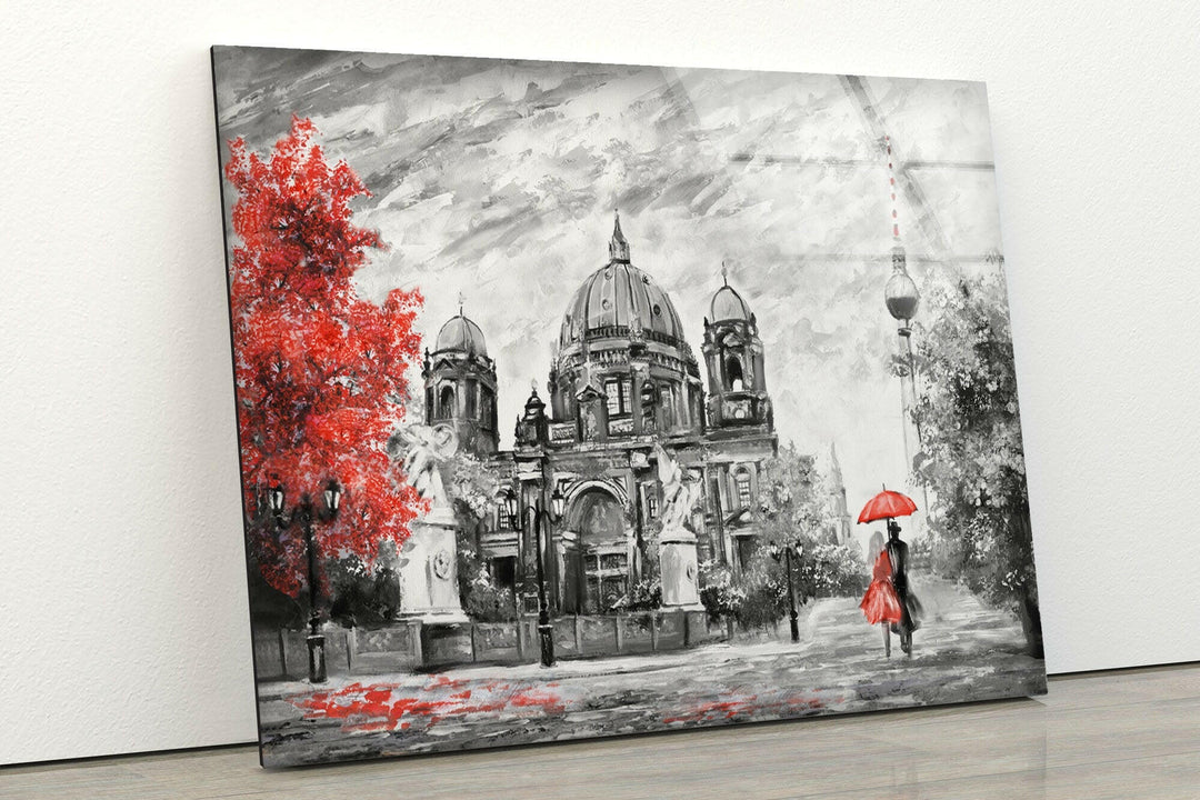 Berlin Street View Glass Wall Art, art glass wall art, glass wall art pictures