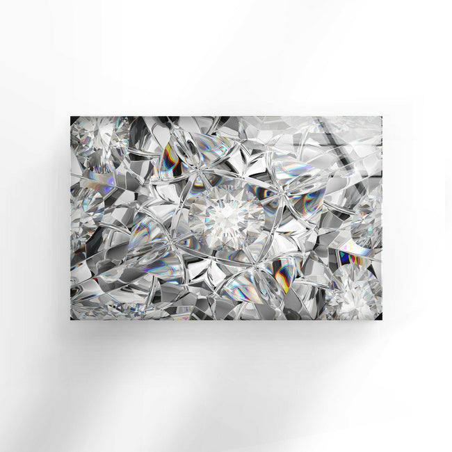 Brilliant Diamond Cool Tempered Glass Wall Art