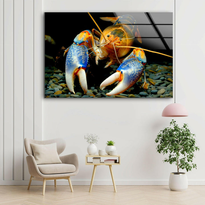 Decorative Lobster Glass Wall Art large glass photo prints, glass wall photos