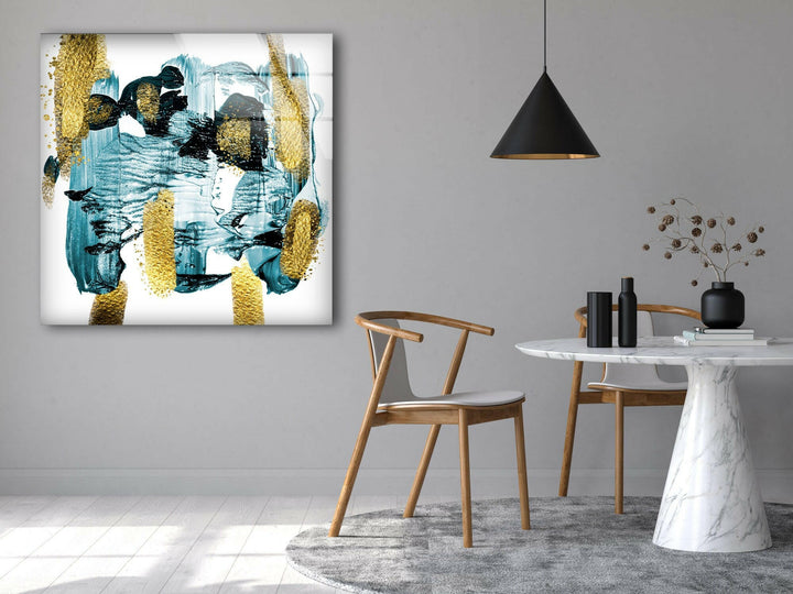 gold Abstract Art & Glass Wall Decor
