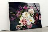Colorful Flower Tempered Glass Wall Art