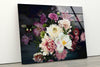 Colorful Flower Tempered Glass Wall Art