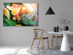 Vivid Floral Tempered Glass Wall Art