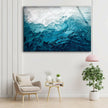 Sea Waves Tempered Glass Wall Art