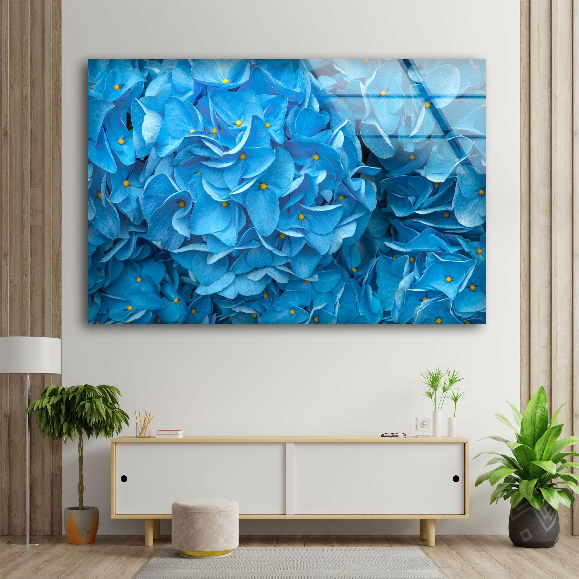Colorful Flower Tempered Glass Wall Art