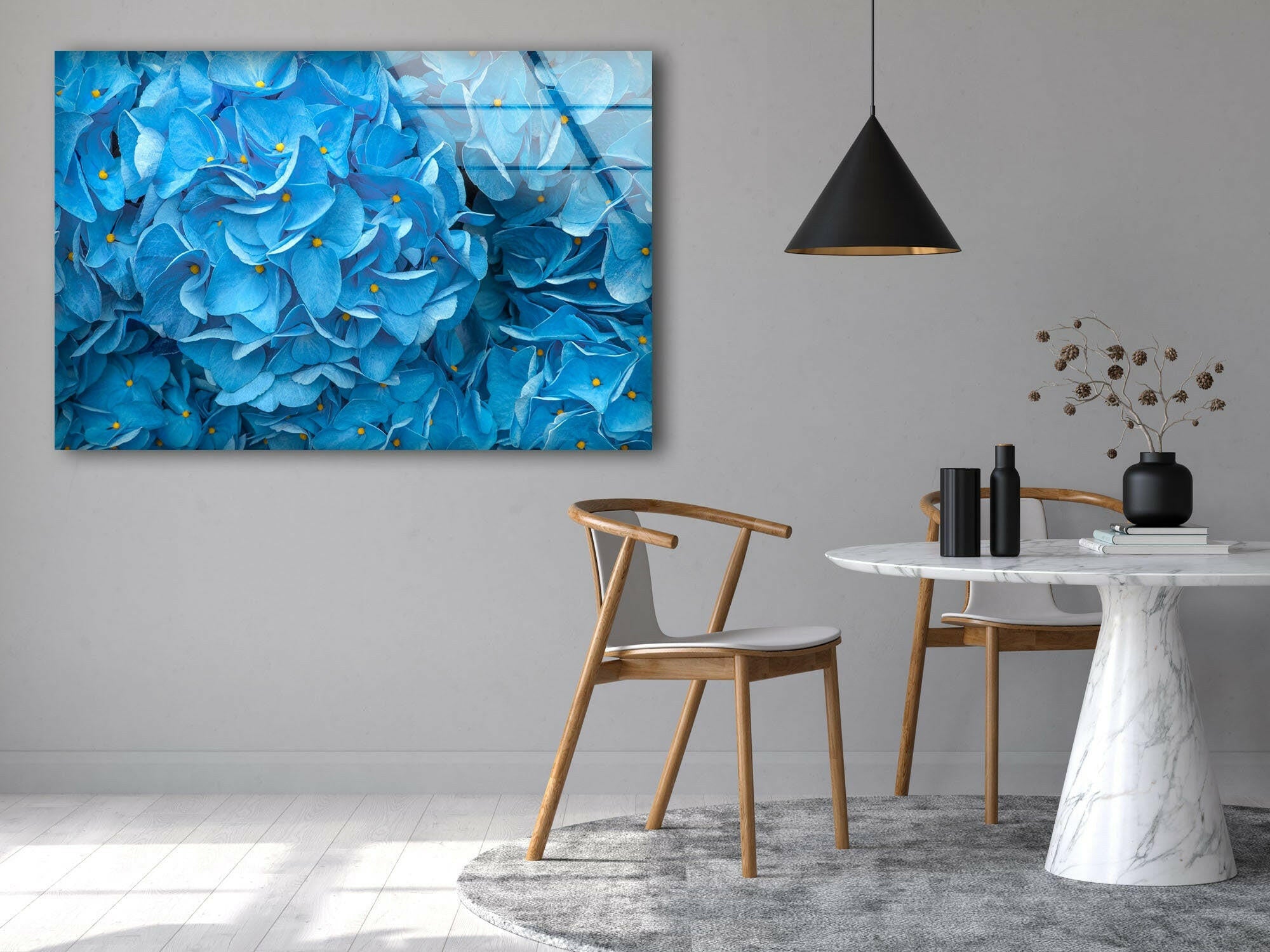 Colorful Flower Tempered Glass Wall Art