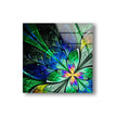 Fractal Style Flower Tempered Glass Wall Art