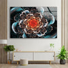 Abstract Flower Tempered Glass Wall Art