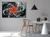 Abstract Flower Tempered Glass Wall Art