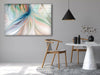 Blue and White Abstract Tempered Glass Wall Art