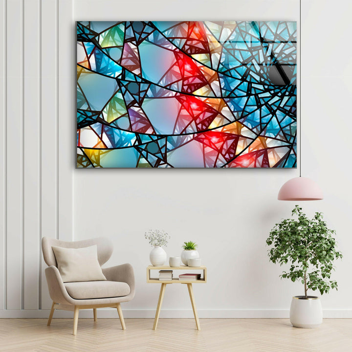 Colorful Mosaic Art Glass Wall Art glass photo prints, glass picture prints