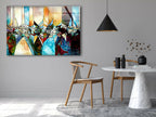Fractal Abstract Tempered Glass Wall Art