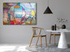 Pink Stained Tempered Glass Wall Art