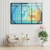 Deer Gazelle Stained Tempered Glass Wall Art