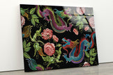 Japanese Dragon Tempered Glass Wall Art