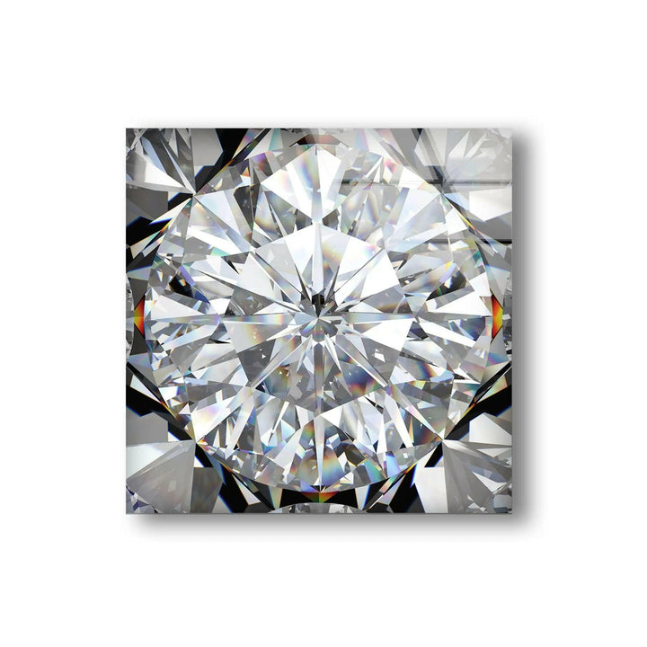 White Diamond Abstract Glass Wall Art print on glass, glass printed photos
